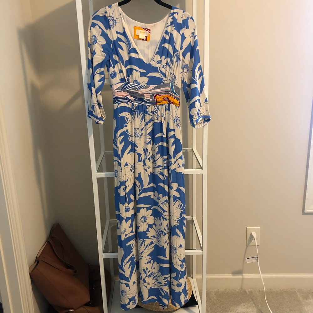 Anthropologie maxi printed dress